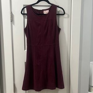 Skies Are Blue Moto Sleeveless Wine Burgundy Mini Dress Size Small